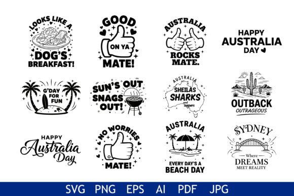 Australia Day Vector Quote Bundle