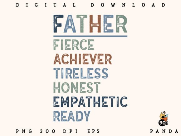 Caring Tough Loyal Dad SVG