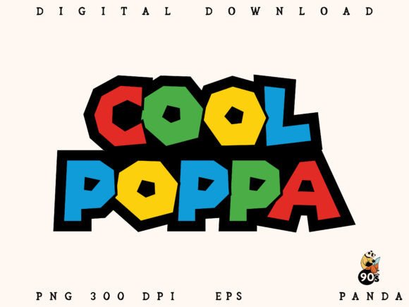 Cool Poppa Funny PNG EPS Design