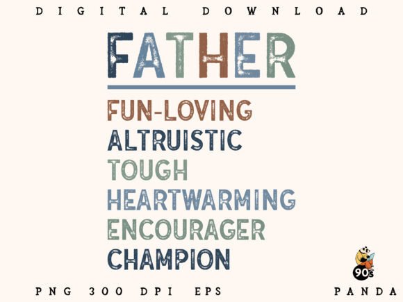Friendly Caring Dad Typography