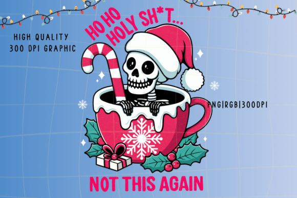 Funny Sarcastic Xmas Skeleton Quote PNG