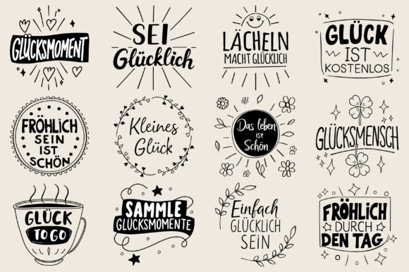German Happiness Sayings Plotter File