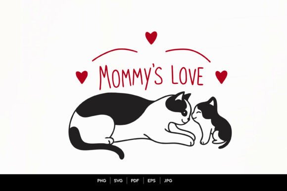 Mommy’s Love – Cute Cat Mom and Kitten