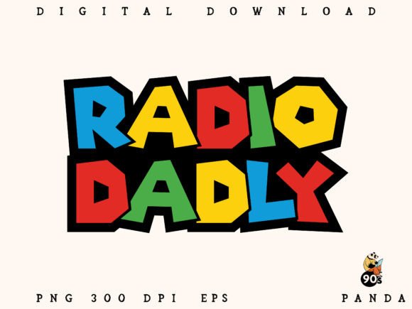 Radio Dadly Retro PNG Design Set