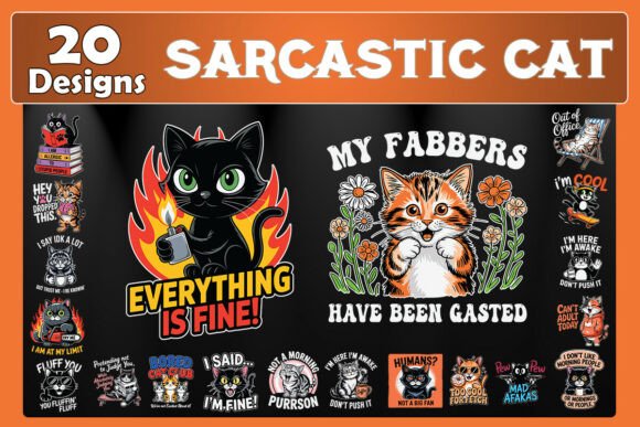 Sarcastic Cat SVG Bundle