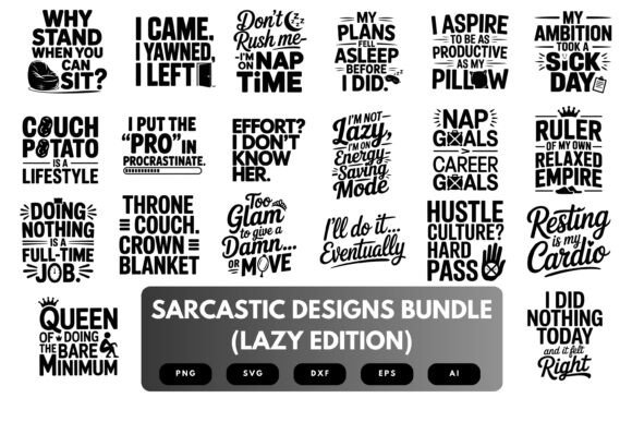 Sarcastic Lazy SVG Bundle