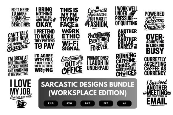 Sarcastic Workplace SVG Bundle